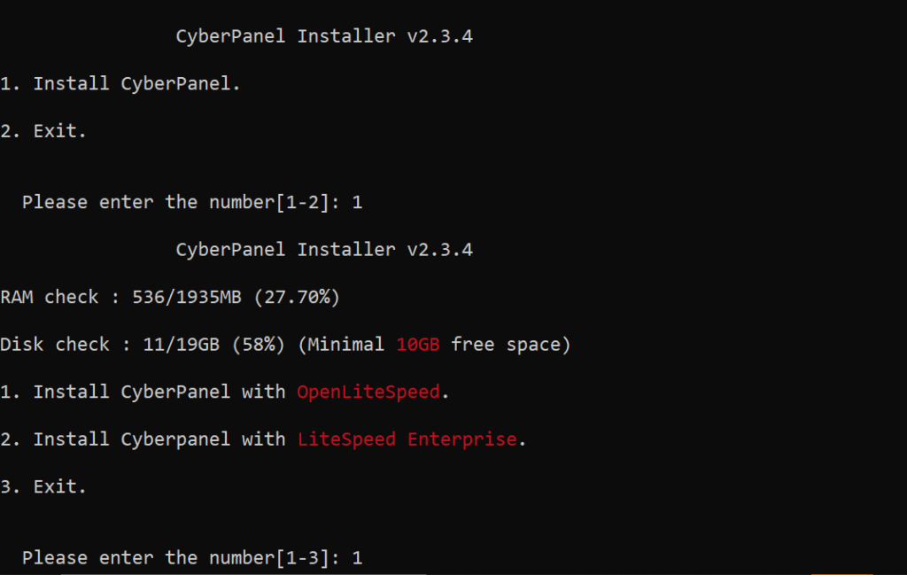 instalasi cyberpanel